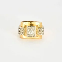 Bague tank or jaune