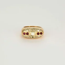 Bague Tank or jaune 1900