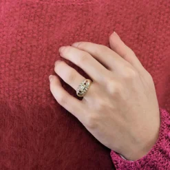 Bague Tank or jaune 1900
