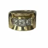 Bague Tank Or Jaune Diamants