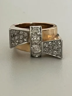 Bague Tank Or Jaune Diamants 1,00 ct