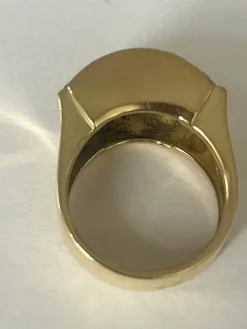 Bague Tank Or Jaune Diamants