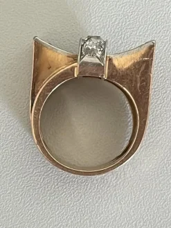 Bague Tank Or Jaune Diamants 1,00 ct