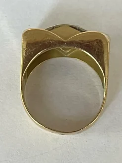 Bague Tank Or Jaune Diamants