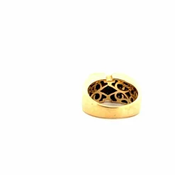 Bague Tank Or Jaune Diamants