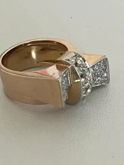 Bague Tank Or Jaune Diamants 1,00 ct