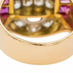 Bague Tank Or jaune Diamant