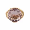 Bague Tank Or Jaune et Améthyste