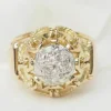 Bague Tank or jaune et diamants