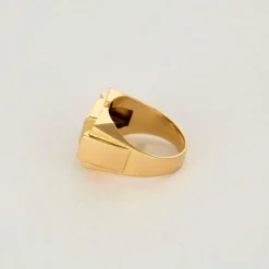 Bague Tank or jaune et diamant