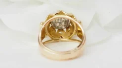 Bague Tank or jaune et diamants
