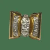 BAGUE TANK OR PLATINE DIAMANTS