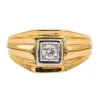 Bague Tank Or rose Diamant
