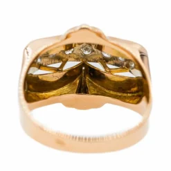 Bague Tank Or rose Diamant