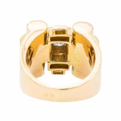 Bague Tank Or rose Diamant