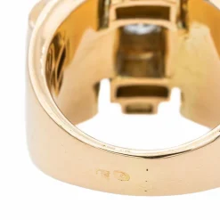 Bague Tank Or rose Diamant