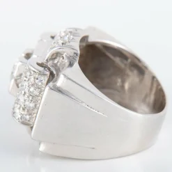 Bague Tank Platine Diamants
