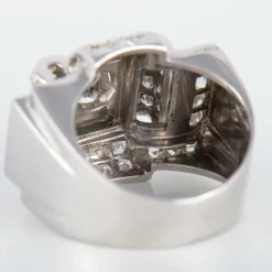 Bague Tank Platine Diamants