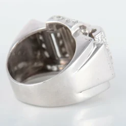 Bague Tank Platine Diamants