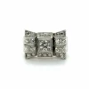 Bague Tank Platine et Diamants