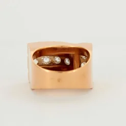 BAGUE TANK RUBIS DIAMANTS