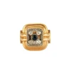 Bague Tank Saphir Diamants