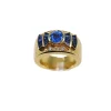 Bague tank saphirs et diamants