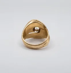 Bague Tank Vintage Or 18K & Diamants