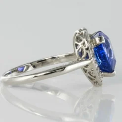 Bague Tanzanite coeur et Diamants