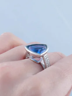 Bague Tanzanite Diamants
