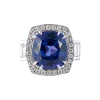 Bague Tanzanite entourage diamants