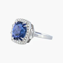 Bague Tanzanite entourage diamants