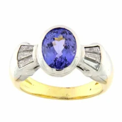 Bague tanzanite et diamants