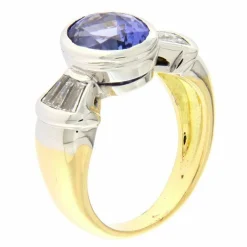 Bague tanzanite et diamants