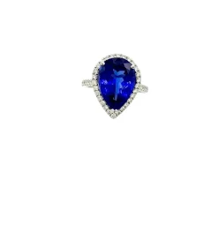 Bague Tanzanite forme poire
