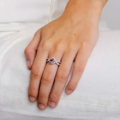Bague Tentation Saphir Rose Diamants