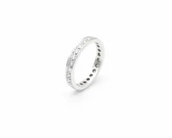 Bague éternité en or blanc avec diamants 0,75 ct