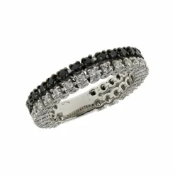 Bague Éternité en or blanc, diamants naturels