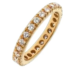 Bague Éternité en or rose, diamants naturels
