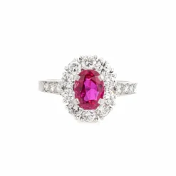 Bague Tiffany & Co Burma Ruby Diamond des années 60 en platine