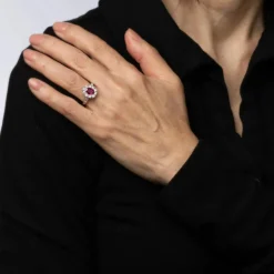 Bague Tiffany & Co Burma Ruby Diamond des années 60 en platine