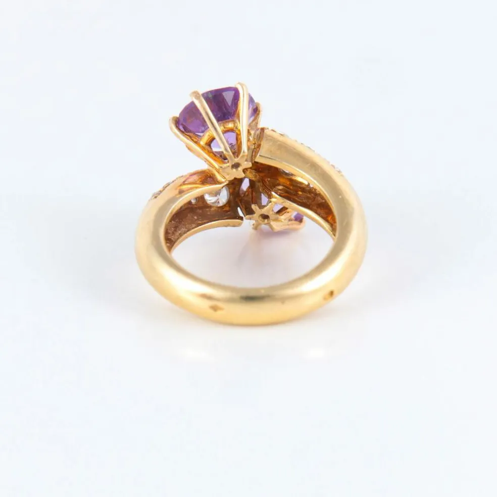 Bague Toi & Moi, Améthystes & Diamants