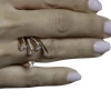 Bague toi & moi diamants fancy cut or jaune