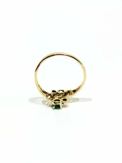 Bague Toi & Moi diamants émeraudes