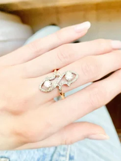 Bague Toi & Moi Diamants Or jaune Platine