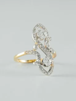 Bague Toi & Moi Diamants Or jaune Platine