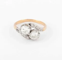 Bague Toi & Moi Diamants Platine & Or Jaune
