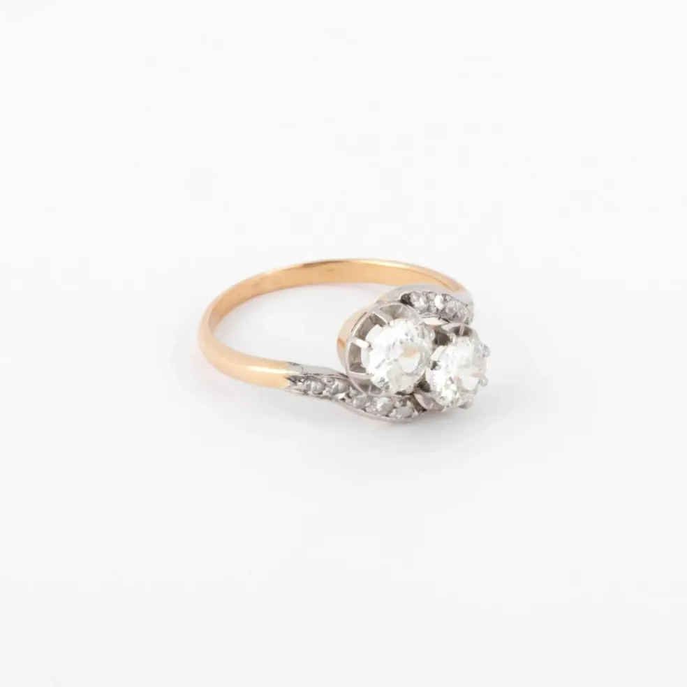 Bague Toi & Moi Diamants Platine & Or Jaune