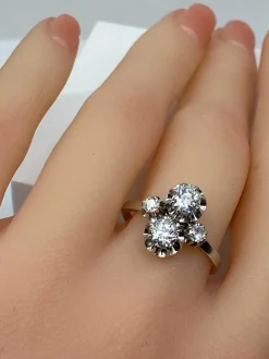 Bague Toi & Moi diamants vers 1930