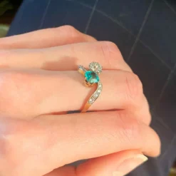 Bague Toi & Moi Emeraude Diamant